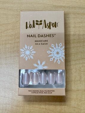 Red Aspen Nail Dashes Press-On Nails - Sheer Pink